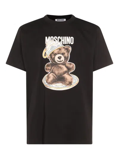 Moschino Couture  Teddy Bear Print T-shirt In Black