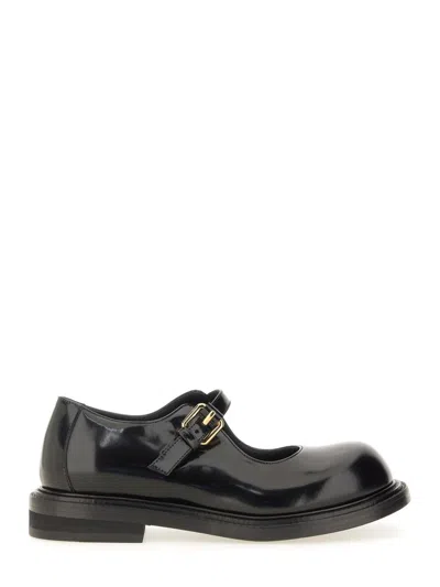 Moschino Couture Olive Moccasin In Black