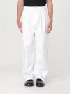 Moschino Cotton Trousers With Back Pockets And Wide Leg In White
