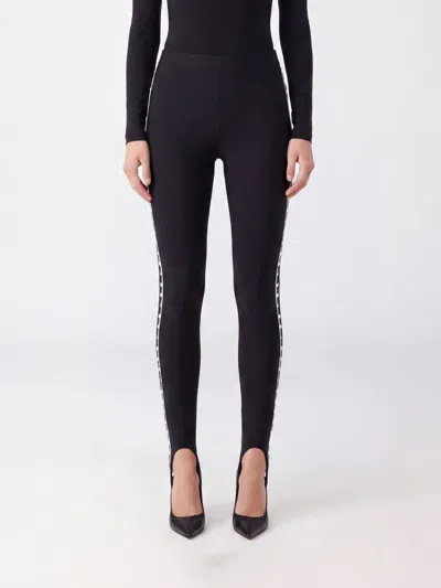 Moschino Couture Pants Woman Color White In Black