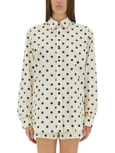 Moschino Couture Polka Dots Shirt In White