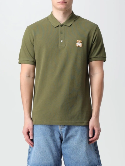 Moschino Polo Shirt  Couture Men Color Green