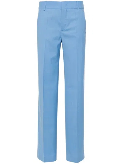 Moschino Couture Pressed Crease Trousers In Blue