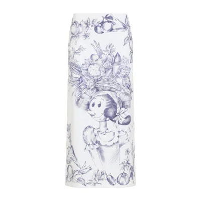 Moschino Couture Printed Pencil Skirt In Multi