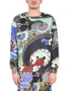 Moschino Psychedelic Print Crew Neck Sweater In Multi