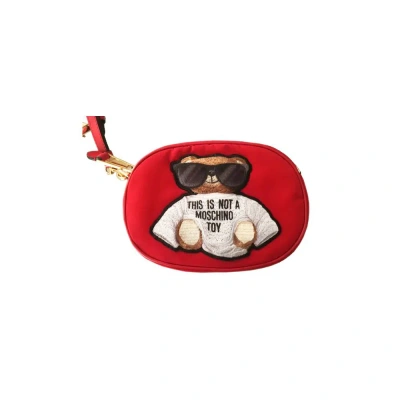 Moschino Red Nylon Belt Bag