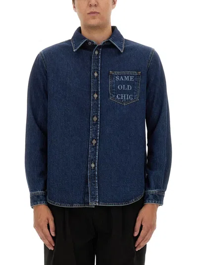 Moschino Couture Same Old Chic Shirt In Blue