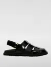 Moschino Sandals In Brushed Calf Leather Sporty In Black