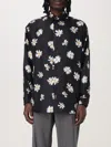 Moschino Twill Shirt Allover Daisy In Black