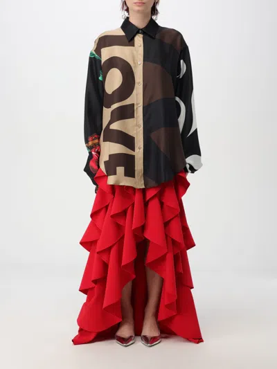 Moschino Shirt  Couture Woman Color Brown In Tan