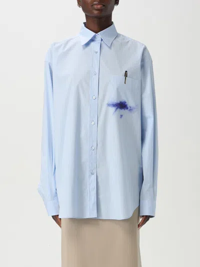 MOSCHINO SHIRT MOSCHINO COUTURE WOMAN COLOR GNAWED BLUE,G46093011