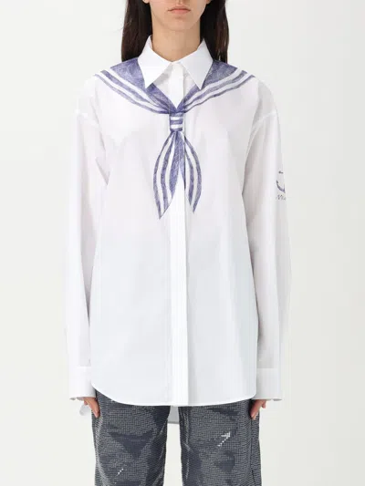 Moschino Hemdbluse  Couture Damen Farbe Weiss