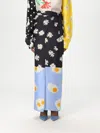 Moschino Long Wrap Skirt With Floral And Egg Print In Multicolor