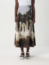 Moschino Printed Goose Midi Skirt In Multicolor