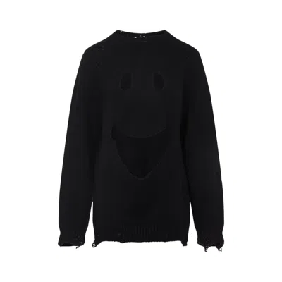 MOSCHINO MOSCHINO COUTURE SMILE CROPPED SWEATER