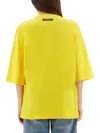 Moschino Couture Smile Tshirt In Yellow