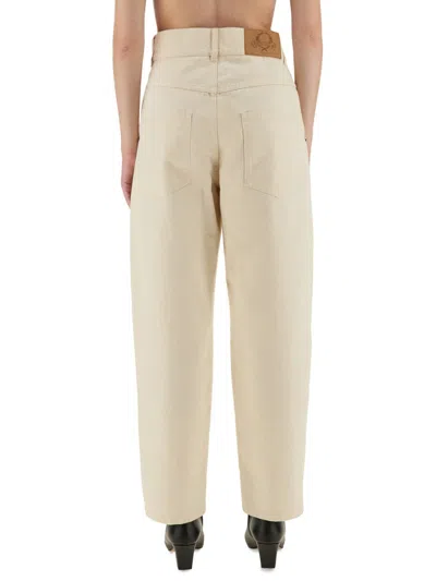 Moschino Couture Straight Fit Jeans In Neutral