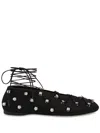 Moschino Couture Studded Ballerinas In Black