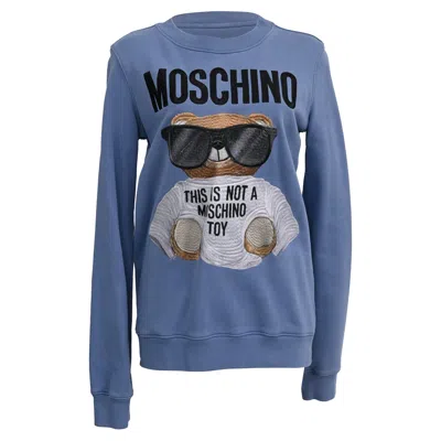 Moschino Couture Sweater In Light Blue Cotton