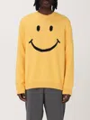 Moschino Men Sweater With Embroidery In Yellow