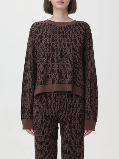 Moschino Sweater  Couture Woman Color Brown