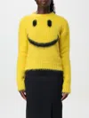 Moschino Smile Yellow Mohair Blend Jumper In Yellow