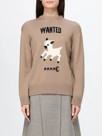 Moschino Couture Sweater Woman Color Beige In Brown