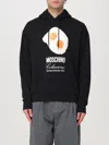 Moschino Graphic Print Breakfast Pocket Hoodie In Black