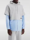 Moschino Hybrid Sweatshirt With Shirt Bottom In Grau