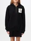 Moschino Cotton Jersey Hooded Sweatshirt In Schwarz