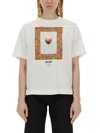 Moschino Couture T-shirt Heart In White