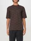 Moschino Couture T-shirt With All Over Logo In Braun