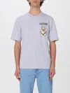 Moschino Jersey Crew Neck Graphic T-shirt In Grau