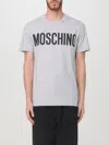 Moschino Gray Bonded Logo T-shirt In Grau
