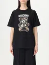 Moschino Graphic Print Crew Neck Short Sleeve T-shirt In Black