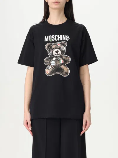 MOSCHINO T-SHIRT MOSCHINO COUTURE WOMAN COLOR BLACK,G69065002