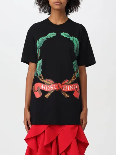 MOSCHINO T-SHIRT MOSCHINO COUTURE WOMAN COLOR BLACK,F90678002