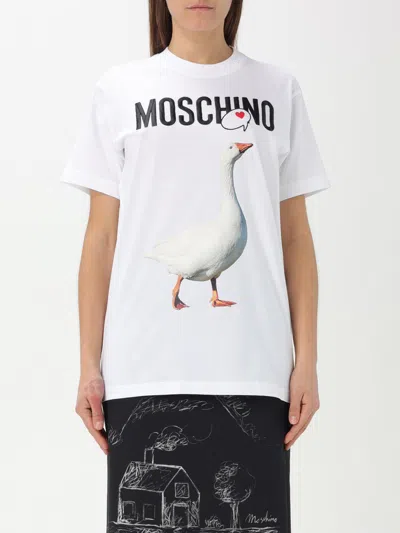 Moschino Classic Cotton T-shirts And Polos Collection In White