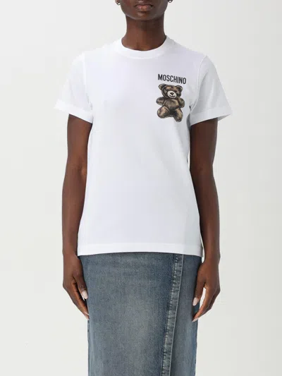 MOSCHINO T-SHIRT MOSCHINO COUTURE WOMAN COLOR WHITE,G49747001