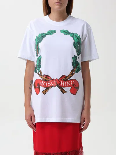 MOSCHINO T-SHIRT MOSCHINO COUTURE WOMAN COLOR WHITE,F90678001