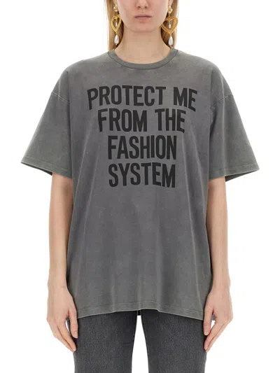 Moschino Couture T Shirt With Logo In Gray