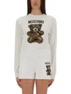 Moschino Logo Printed Cotton Jersey T-shirt