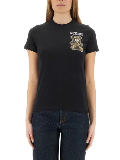 Moschino Couture Teddy Bear T-shirt In Black