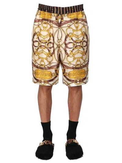 Moschino Couture Teddy Bermuda Shorts In Multicolor