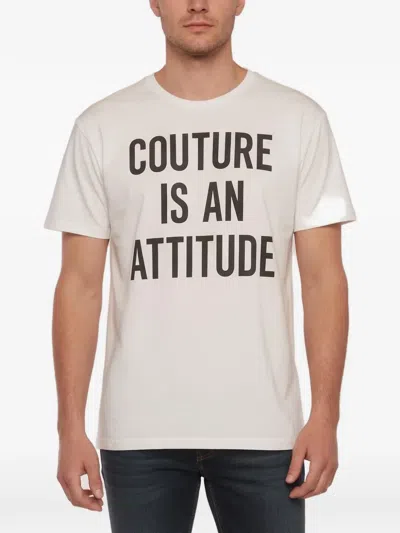Pre-owned Moschino Couture Text-graphic T-shirt In White