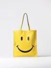 Moschino Smiley Crocodile Tote Bag With Dual Handles In Yellow