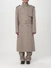 Moschino Gabardine Trench Coat Tailored Twist In Beige