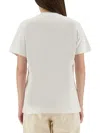 Moschino Embroidered Crew Neck T-shirt In Soft Cotton In White
