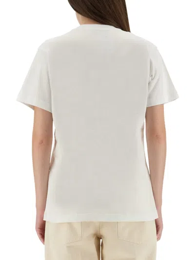 Moschino Couture Tshirt With Embroidery In Neutral