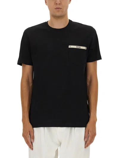 MOSCHINO MOSCHINO COUTURE TSHIRT WITH LOGO RIBBON